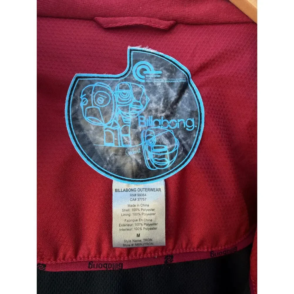 Billabong Snowboard Jacket Mens Medium TRON Ski Vintage 90s